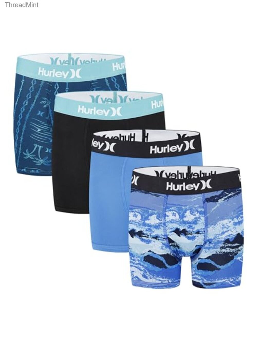 Boys Performance Boxer Briefs 4-Pack Polyester Blend Stretch Breathable